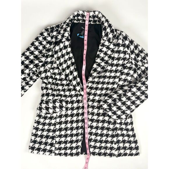 Ellen Tracy Houndstooth Blazer Jacket - Picture 4 of 9